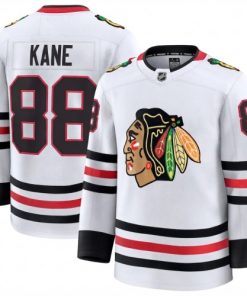 Patrick Kane Men's Chicago Blackhawks White Away Premium Jersey