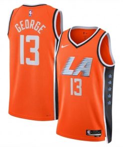 Paul George LA Clippers Nike Unisex 2025/26 Orange Swingman Jersey - Hardwood Classics