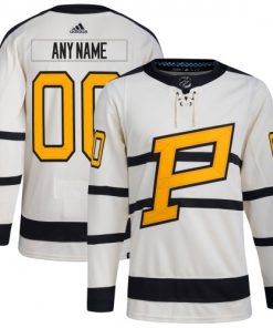 Pittsburgh Penguins adidas 2023 Winter Classic Authentic Custom Jersey - Cream