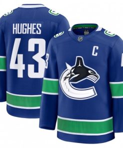 Quinn Hughes Men's Vancouver Canucks Blue Home Premium Jersey