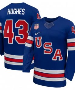 Quinn Hughes USA Hockey Olympic Nike 2026 Royal Home Replica Jersey