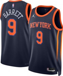 RJ Barrett New York Knicks Jordan Brand Swingman Jersey - Statement Edition - Navy