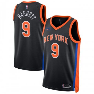 RJ Barrett New York Knicks Nike Unisex Swingman Jersey - Hardwood Classics - Black