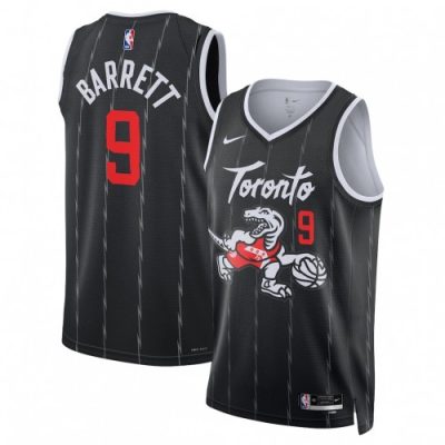 RJ Barrett Toronto Raptors Nike Unisex 2025/26 Black Swingman Jersey - Hardwood Classics