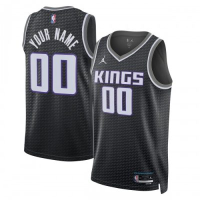 Sacramento Kings Jordan Brand Unisex Swingman Custom Jersey - Statement Edition - Black