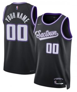 Sacramento Kings Nike Swingman Custom Jersey - Hardwood Classics - Black