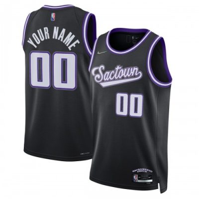 Sacramento Kings Nike Swingman Custom Jersey - Hardwood Classics - Black