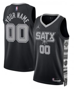 San Antonio Spurs Jordan Brand Unisex Swingman Custom Jersey - Statement Edition - Black