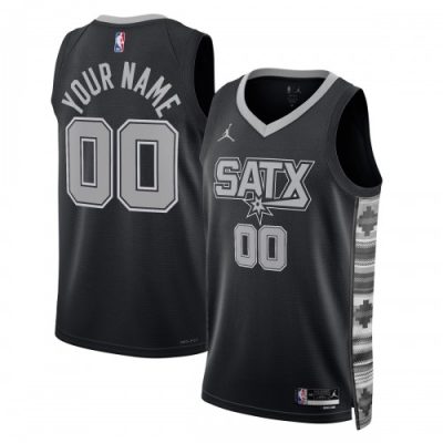 San Antonio Spurs Jordan Brand Unisex Swingman Custom Jersey - Statement Edition - Black