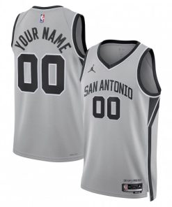 San Antonio Spurs Jordan Brand Unisex Swingman Custom Jersey - Statement Edition - Silver