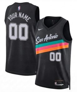 San Antonio Spurs Nike Unisex 2025/26 Black Swingman Custom Jersey - Hardwood Classics