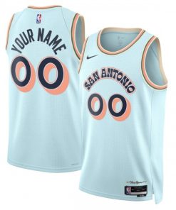 San Antonio Spurs Nike Unisex Custom Swingman Jersey - Hardwood Classics - Light Blue