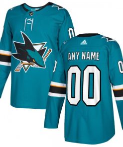 San Jose Sharks adidas Authentic Custom Jersey - Teal