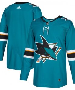 San Jose Sharks adidas Home Authentic Blank Jersey - Teal