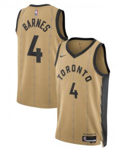 Scottie Barnes Toronto Raptors Nike Unisex Swingman Jersey - Gold - Hardwood Classics