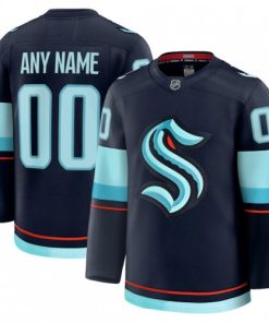 Seattle Kraken Home Premium Custom Jersey - Deep Sea Blue
