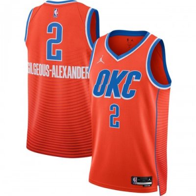 Shai Gilgeous-Alexander Oklahoma City Thunder Jordan Brand Statement Edition Swingman Jersey - Orange