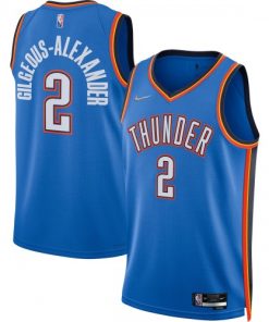 Shai Gilgeous-Alexander Oklahoma City Thunder Nike Diamond Swingman Jersey  - Blue