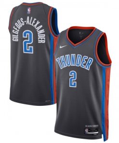 Shai Gilgeous-Alexander Oklahoma City Thunder Nike Unisex Swingman Jersey - Hardwood Classics - Gray
