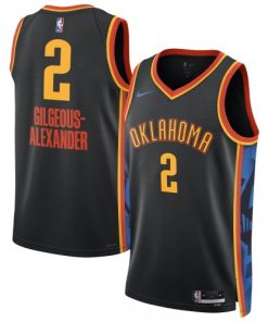 Shai Gilgeous-Alexander Oklahoma City Thunder Nike Unisex Swingman Player Jersey - Hardwood Classics - Black