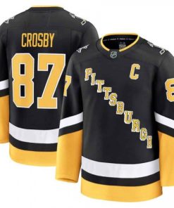 Sidney Crosby Men's Pittsburgh Penguins Black Alternate Premium Jersey