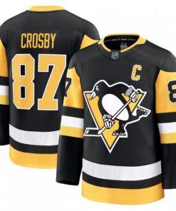 Sidney Crosby Men's Pittsburgh Penguins Black Home Premium Jersey