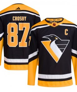 Sidney Crosby Pittsburgh Penguins adidas Reverse Retro 2.0 Authentic Player Jersey - Black