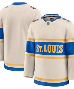 St. Louis Blues 2025 NHL Winter Classic Premium Blank  Jersey - Cream