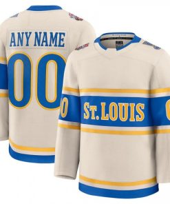 St. Louis Blues 2025 NHL Winter Classic Premium Custom Jersey - Cream