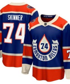 Stuart Skinner Edmonton Oilers Royal 2023 NHL Heritage Classic Premium Player Jersey