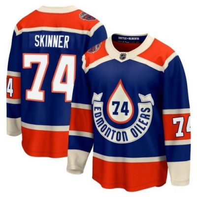 Stuart Skinner Edmonton Oilers Royal 2023 NHL Heritage Classic Premium Player Jersey