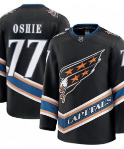 TJ Oshie Washington Capitals Alternate 50th Anniversary Premium Jersey - Black
