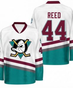 Tammy Reed Men's Anaheim Ducks 1996/97 Retro White Jersey