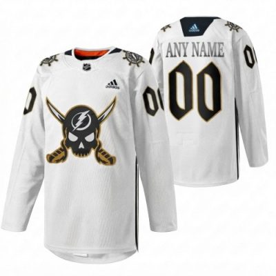 Tampa Bay Lightning 2024 Gasparilla Hockey Custom Jersey - White