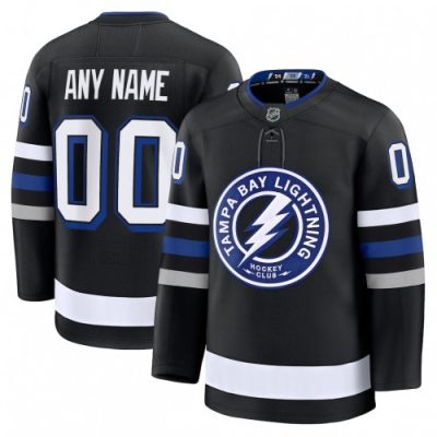 Tampa Bay Lightning Black Alternate Premium Custom Jersey