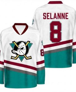 Teemu Selanne Men's Anaheim Ducks 1996/97 Retro White Jersey