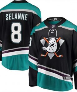 Teemu Selanne Men's Anaheim Ducks Black Alternate Breakaway Jersey