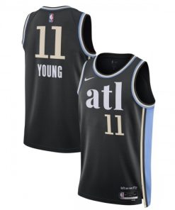 Trae Young Atlanta Hawks Nike Unisex Swingman Jersey - Black - Hardwood Classics