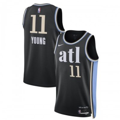 Trae Young Atlanta Hawks Nike Unisex Swingman Jersey - Black - Hardwood Classics