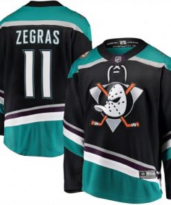 Trevor Zegras Men's Anaheim Ducks Black Alternate Breakaway Jersey
