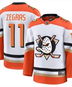 Trevor Zegras Men's Anaheim Ducks White Away Premium Jersey