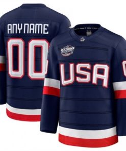 USA 2025 Navy 4 Nations Face-Off Custom Jersey