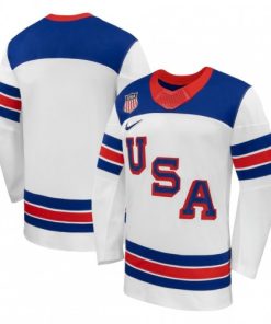 USA Hockey Olympic Nike 2026 White Away Replica Blank Jersey