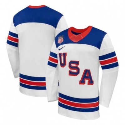 USA Hockey Olympic Nike 2026 White Away Replica Blank Jersey
