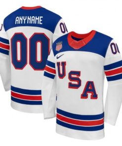 USA Hockey Olympic Nike 2026 White Away Replica Custom Jersey