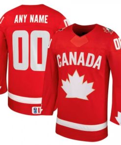 Unisex Red Hockey Canada Alternate Replica Custom Jersey