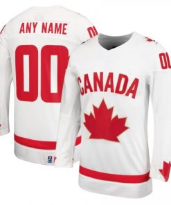 Unisex White Hockey Canada Alternate Replica Custom Jersey
