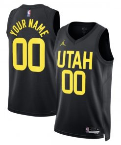 Utah Jazz Jordan Brand Unisex Swingman Custom Jersey - Statement Edition - Black
