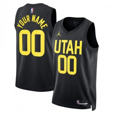 Utah Jazz Jordan Brand Unisex Swingman Custom Jersey - Statement Edition - Black