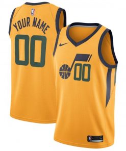 Utah Jazz Nike Swingman Custom Jersey - Statement Edition - Gold